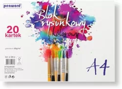 Blok rysunkowy A4 kolor 80g 20 kartek