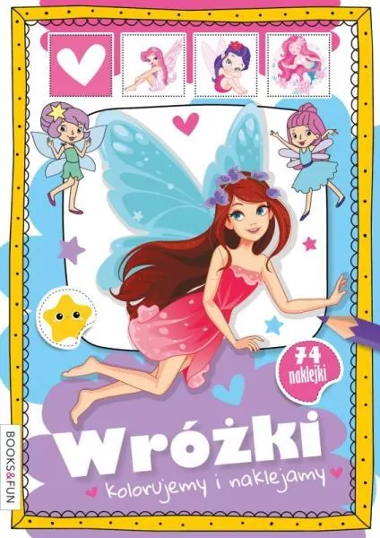 Kolorujemy i naklejamy. Wróżki - tantis.pl