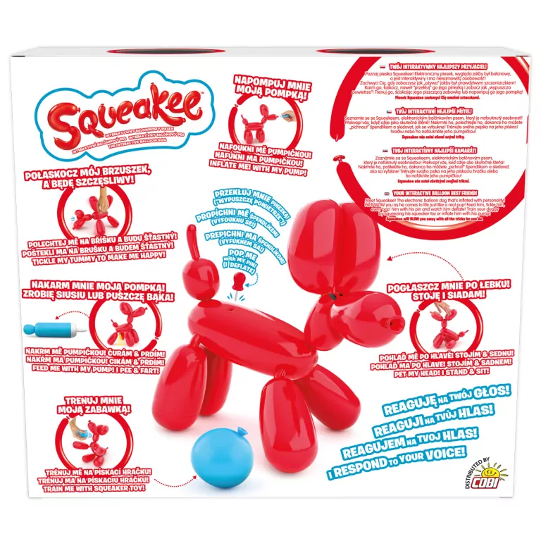Squeakee Minis. Interaktywny balon Pies - tantis.pl