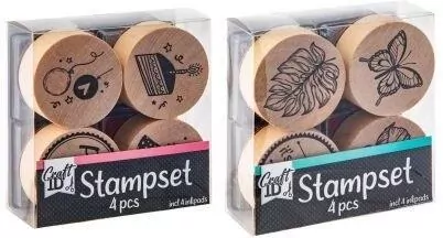 Drewniany zestaw stempli - tantis.pl