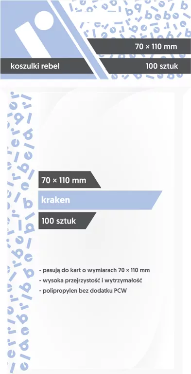 Koszulki na karty 100. 70 x 110 mm. Kraken - tantis.pl