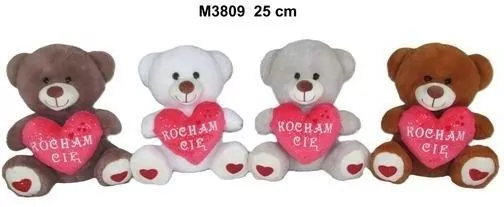 Miś z sercem 25cm MIX - tantis.pl