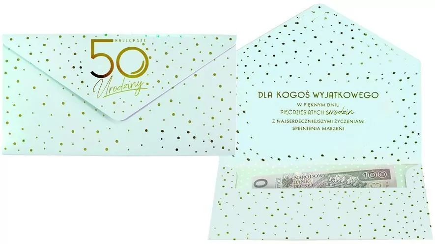 Koperta podarunkowa Elite Urodziny 50 - tantis.pl