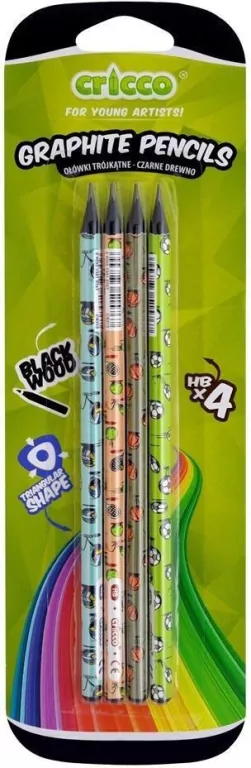 Cricco. Ołówek trójkątny black wood HB - tantis.pl