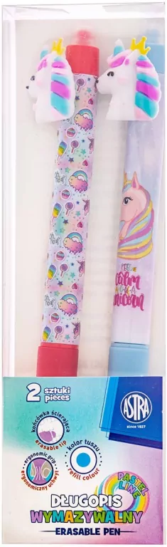 Długopis automatyczny wymazywalny. Oops Pastel Line. Unicorn 2 szt. - tantis.pl