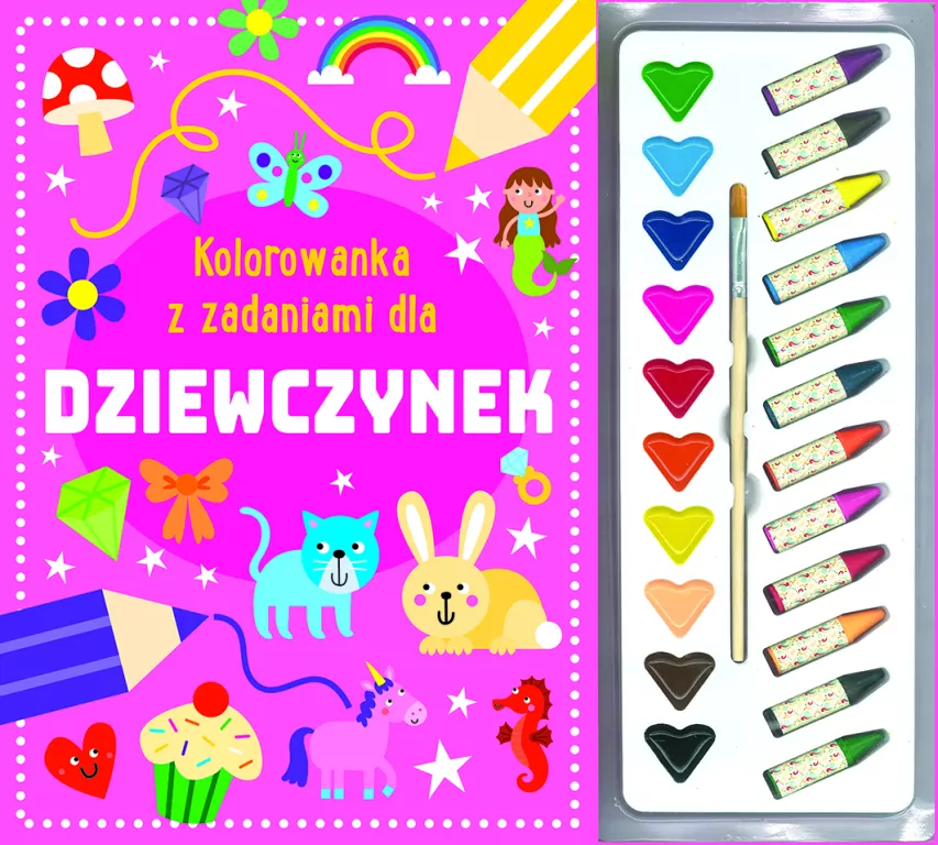 Kolorowanka z zadaniami dla dziewczynek - tantis.pl