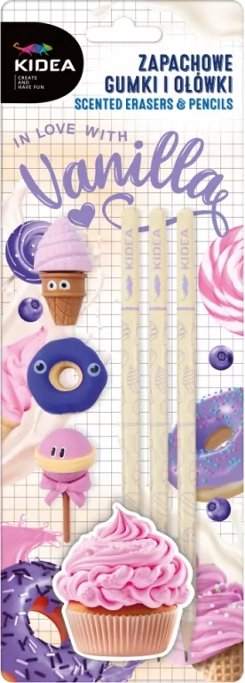 Zapachowe gumki i ołówki wanilia - tantis.pl