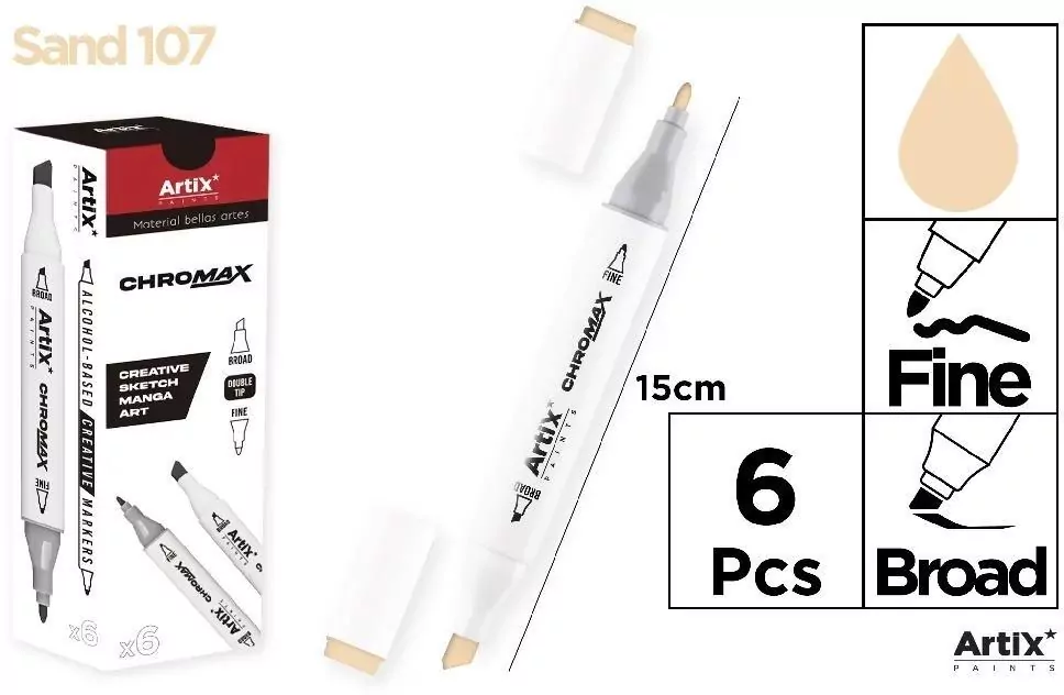 Marker Chromax z 2 końcówk. sand 107 - tantis.pl