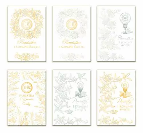 Książeczka Komunia Święta tłoczona holograf. Różne kolory - tantis.pl