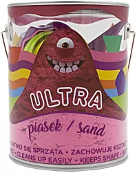 Ultra Piasek puszka 900 g. 4 duże foremki Muffinki, 2 narzędzia, różowy