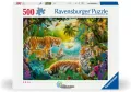 Puzzle 2D: Rodzina Tygrysów 500el - tantis.pl