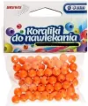 Koraliki do nawlekania pomarańcz + sznurek 8mm 16g - tantis.pl