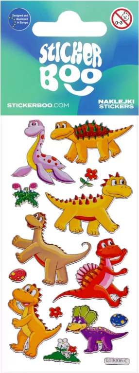 Naklejki Sticker BOO silver dinozaury - tantis.pl
