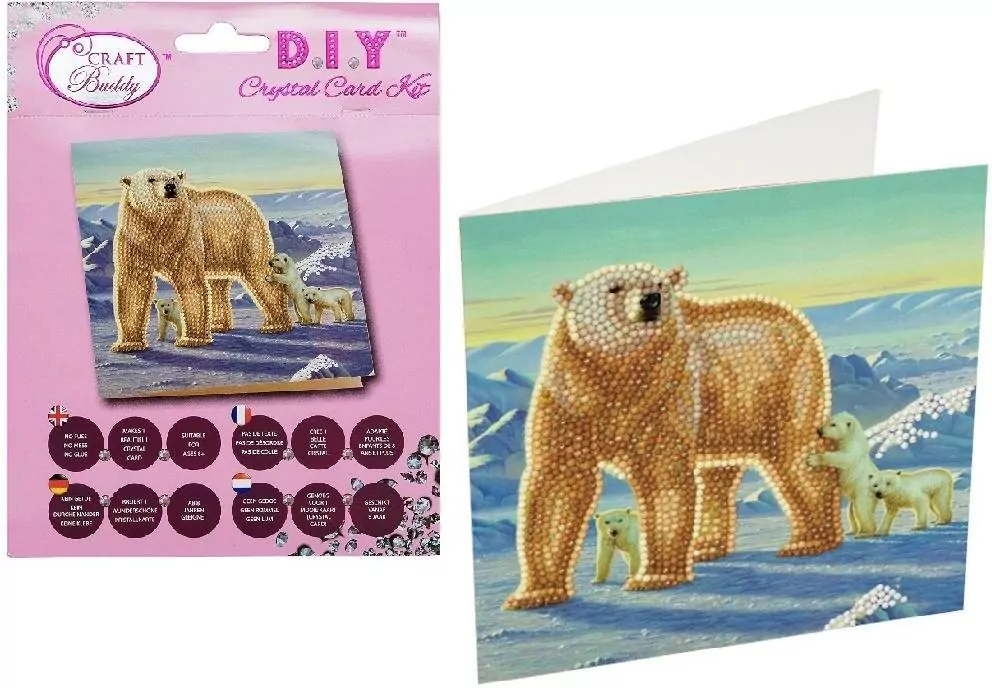 Diamentowa mozika Rodzina polarna 18x18cm - tantis.pl