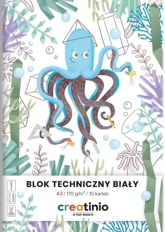 Blok Techniczny Creatinio A3/10k, 170g - biały - tantis.pl