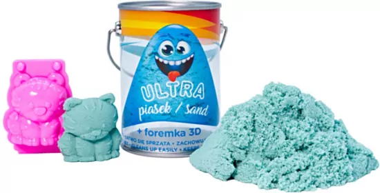 Ultra Piasek 150g turkusowy + foremka Tygrysek