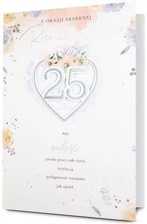 Karnet B6 Rocznica ślubu 25 - tantis.pl
