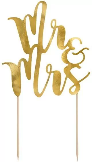 Topper na tort Mr&Mrs 25,5cm - tantis.pl