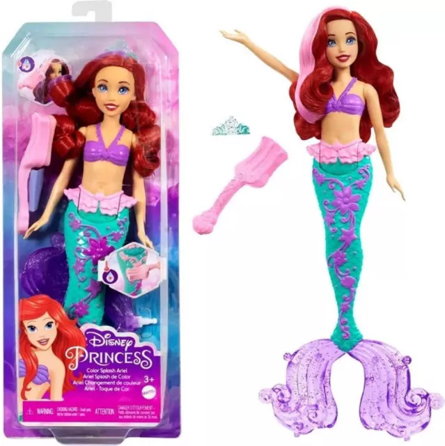 Mattel. Disney Princess. Lalka Arielka, zmiana koloru HLW00 - tantis.pl