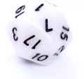 Komplet kości RPG. Białe. Matowe. REBEL - tantis.pl