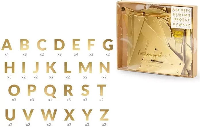 Baner Alfabet złoty 14cm - tantis.pl