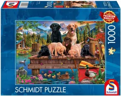 Puzzle PQ 1000 Psia rodzina nad jeziorem G3