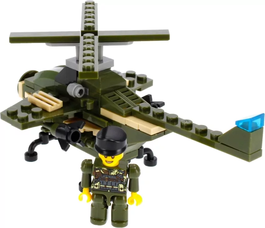 Klocki konstrukcyjne Alleblox Military 96-104 elementy, mix - tantis.pl