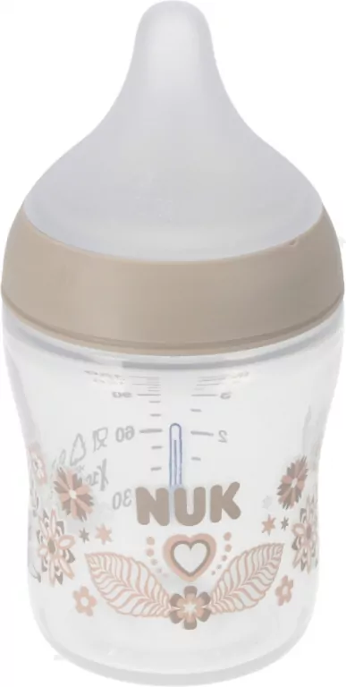 NUK. Perfect Match. Butelka z silikonowym smoczkiem. 150 ml. Serca - tantis.pl