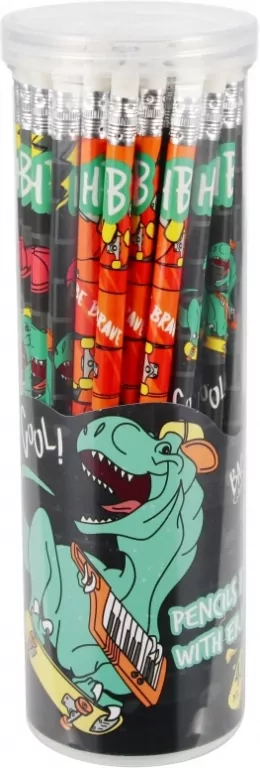 Ołówek z gumką HB Dino (48szt) - tantis.pl