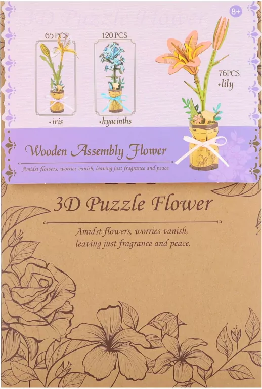 PUZZLE DREW 3D KWIATY 76EL 17X24 MC PUD 60 - tantis.pl