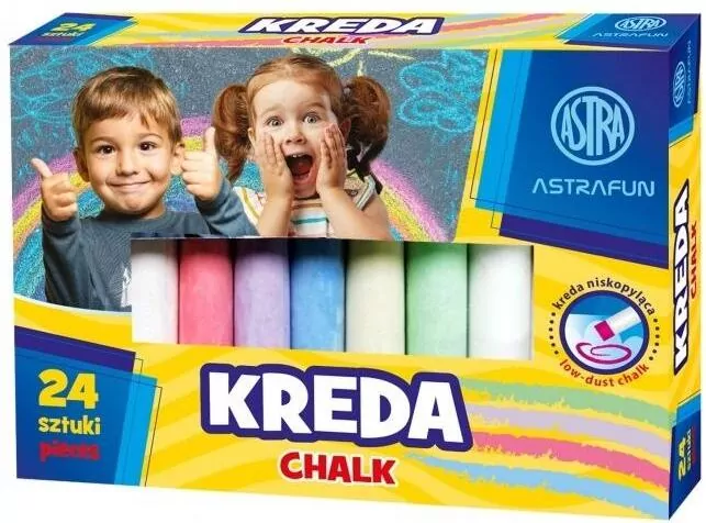 Astra. Kreda tablicowa Fun, 24 sztuk - tantis.pl