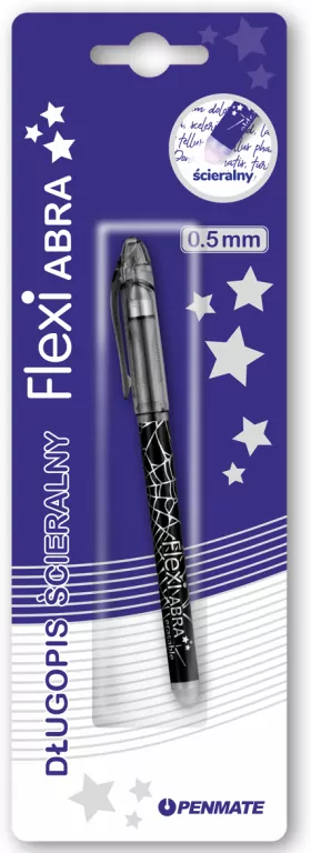 Długopis ścieralny. Flexi Abra Penmate, czarny - tantis.pl