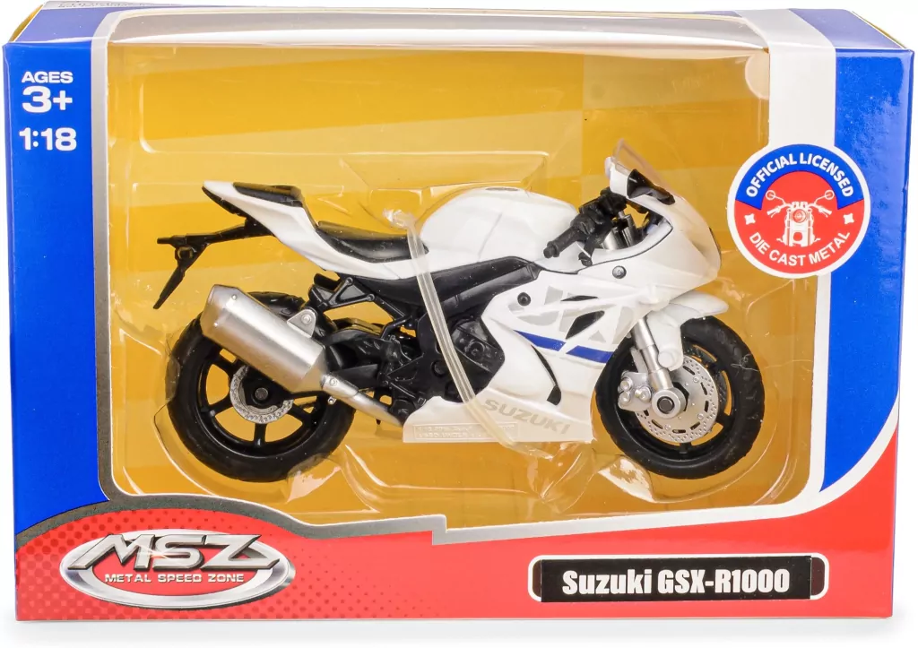 Suzuki GSX-R1000 biały 1:18 - tantis.pl