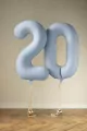 Balon foliowy cyfra 0 86cm mglisty niebieski - tantis.pl