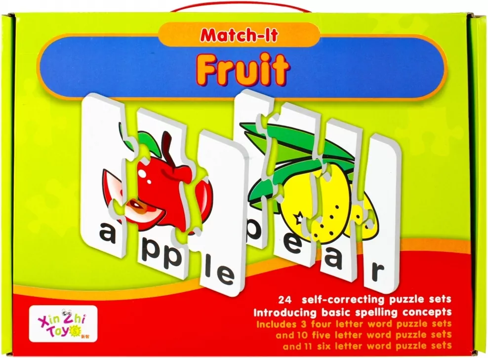 Puzzle. Owocki. Gra edukacyjna - tantis.pl