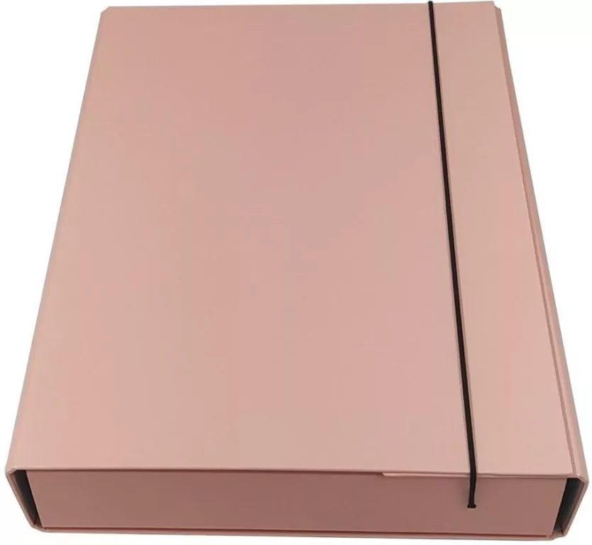 Teczka box z gumką A4. Różowa - tantis.pl