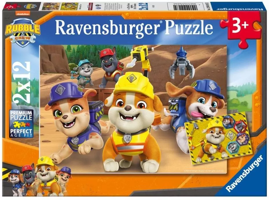 Puzzle dla dzieci 2D: Rubble i jego ekipa 2x12el - tantis.pl