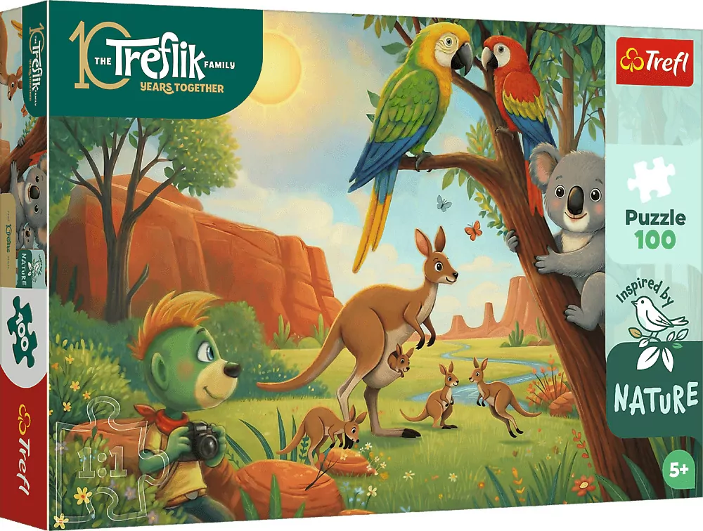 Puzzle 100 Koala i kangury TREFL - tantis.pl