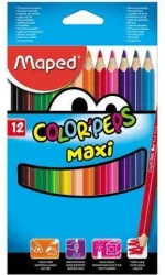 Kredki Colorpeps maxi trójkatne 12 kolorów MAPED