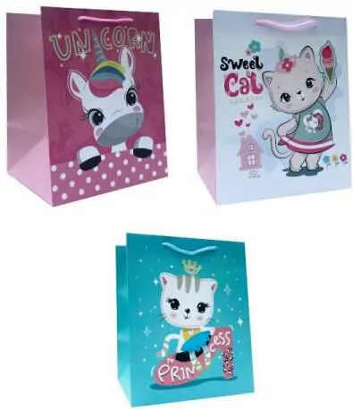 Torebka prezentowa dziewczęca 40x56x20 cm szerokie dno - tantis.pl