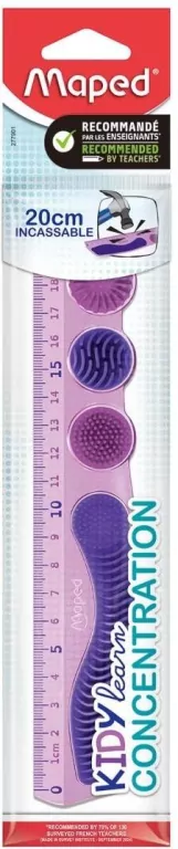 Linijka Kidy Learn fioletowa 20cm MAPED - tantis.pl