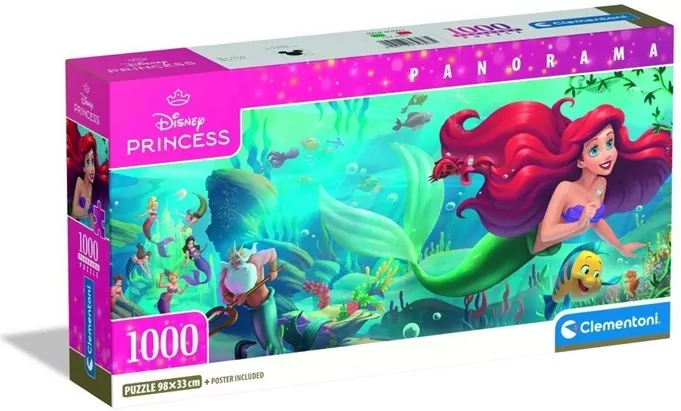 Puzzle 1000 Panorama Disney Little Mermaid - tantis.pl