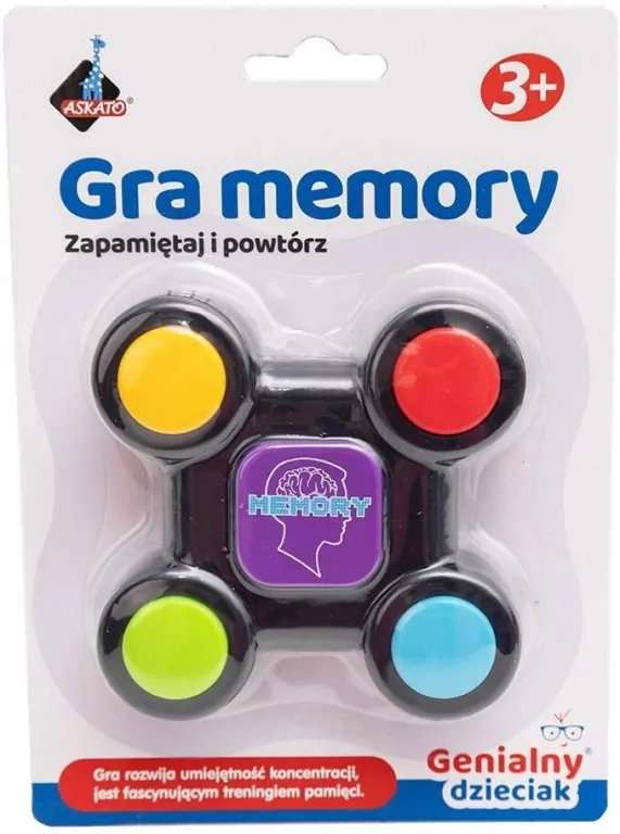 Gra memory. Zapamiętaj i powtórz. Genialny dzieciak - tantis.pl