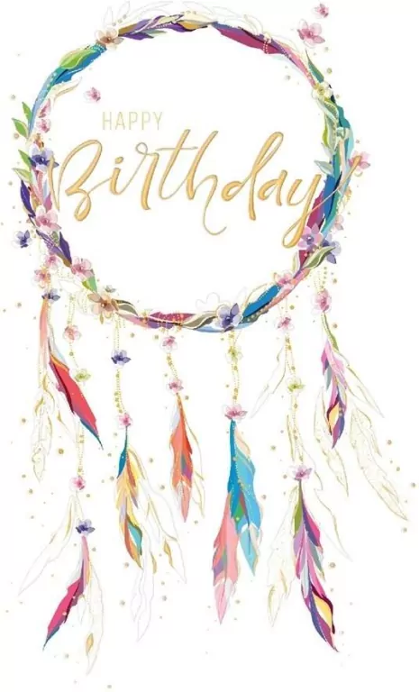 Karnet B6 + koperta: Urodziny, Łapacz snów - tantis.pl