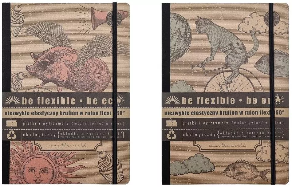 Brulion Flexi Eco Vintage. B5/96K kratka. 10 sztuk - tantis.pl