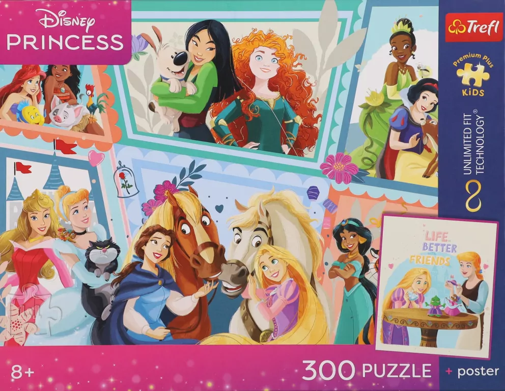 Puzzle 300 Disney Cudowny bal + plakat TREFL - tantis.pl