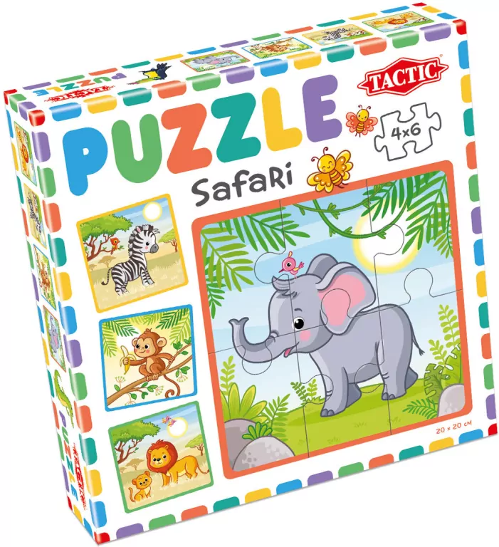Moje pierwsze puzzle. Safari 4x6 elementów - tantis.pl