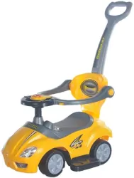 Jeździk z rączką 3w1 Mega Car żółty