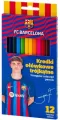 Kredki ołówkowe trójkątne FC Barcelona 12kol mix - tantis.pl