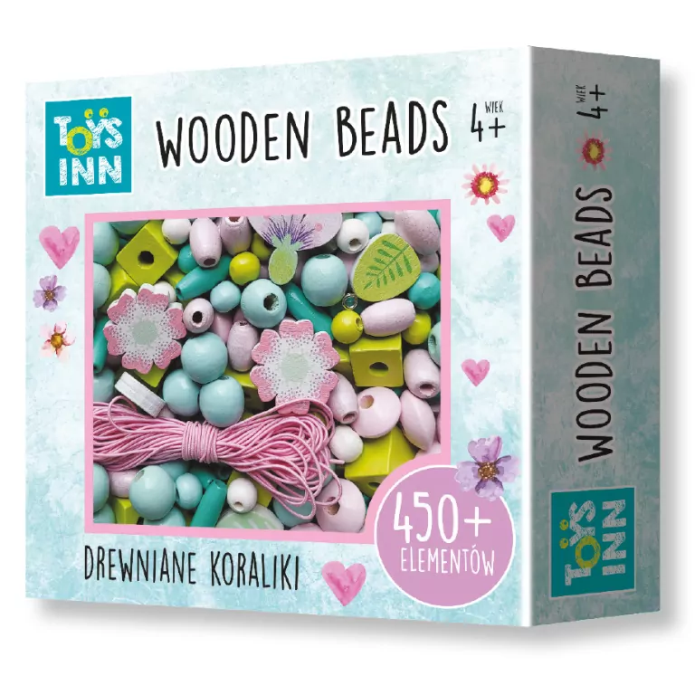 Koraliki drewniane kwiaty. ToysInn - tantis.pl